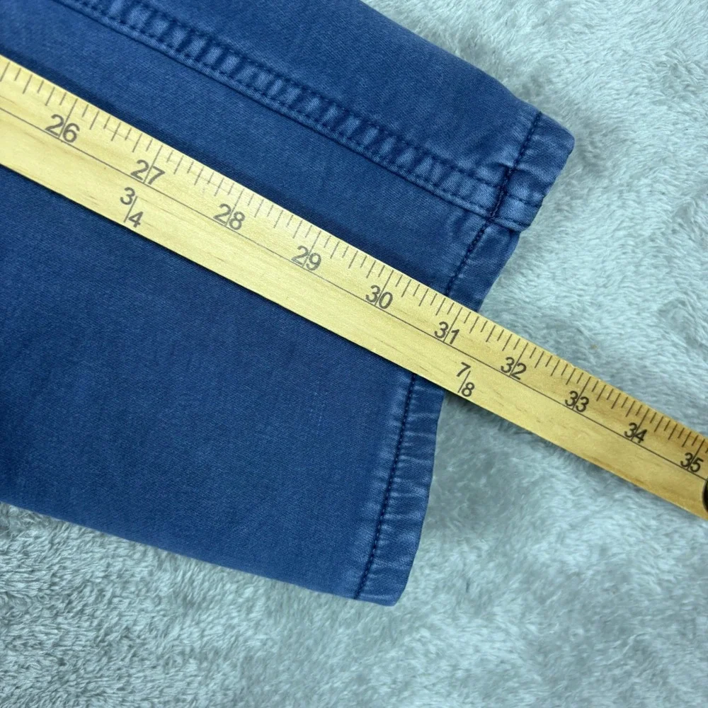 Banana Republic Pant Men 38x32 (Fits 38x31) Traveler Athletic Taper Blue Stretch